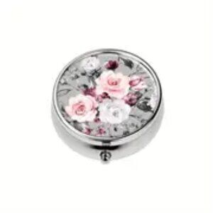 Pink & White Roses on Light Background Pill Case